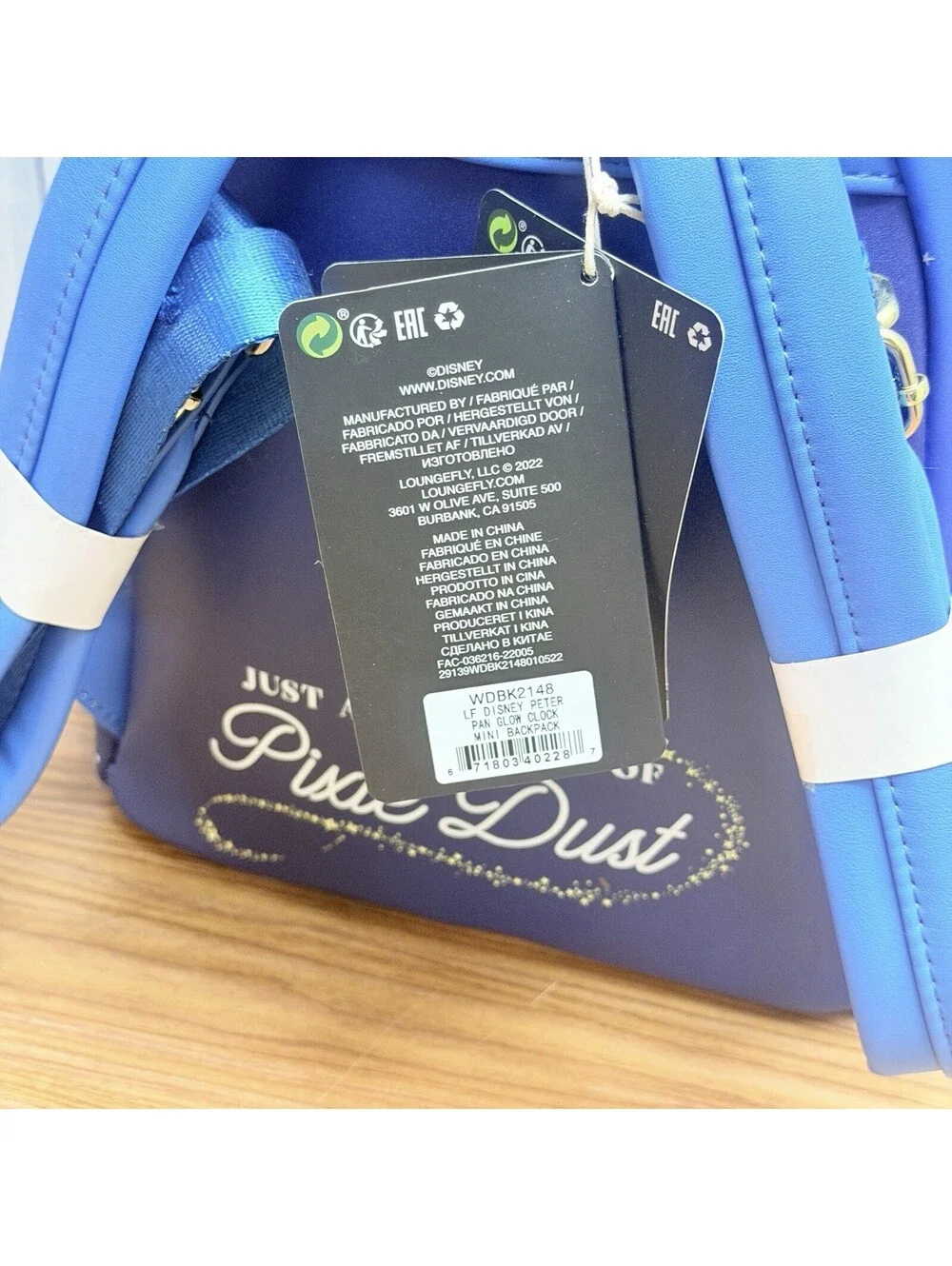 Loungefly Blue Peter Pan Big Ben Clock Mini Backpack